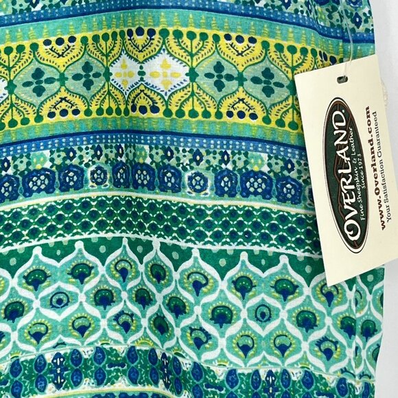 Kuhl Flora Sleeveless Tank Blouse Silk Blend Women's XL Blue Green Boho Resort - Picture 4 of 12